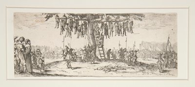 The Hanging from The Great Miseries of War by Jacques Callot
