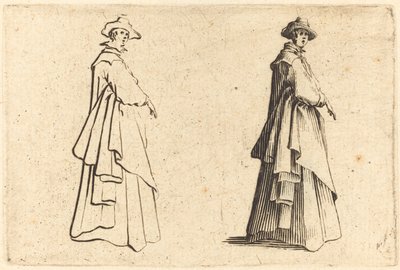 Lady in a Large Coat by Jacques Callot