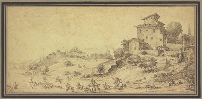 Landscape with Stag Hunt by Jacques Callot