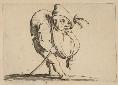 The Hunchback with a Cane by Jacques Callot