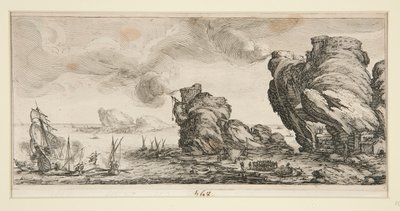 Naval Battle, from Landscapes for Giovanni de Medici by Jacques Callot