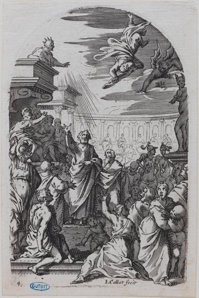 The Paintings of Rome, The Fall of Simon the Magician by Jacques Callot