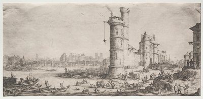 The Two Great Views of Paris: View of the Pont Neuf by Jacques Callot
