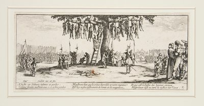 The Great Miseries of War: No. 11 - The Hanging by Jacques Callot