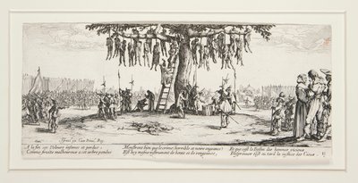 The Great Miseries of War: No. 11 - The Hanging by Jacques Callot