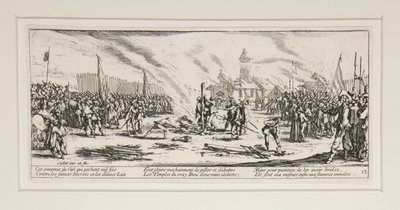 The Great Miseries of War: No. 13 - The Pyre by Jacques Callot
