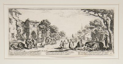 The Great Miseries of War: No. 16 - The Dying on the Roadside by Jacques Callot