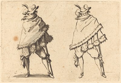 Man Wrapped in His Mantle by Jacques Callot