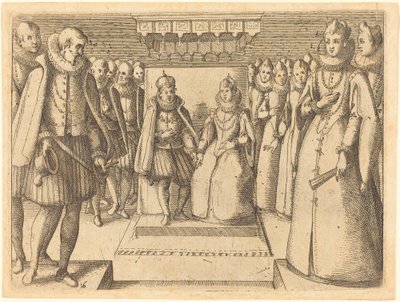 Meeting of Margaret of Austria and Philip III by Jacques Callot