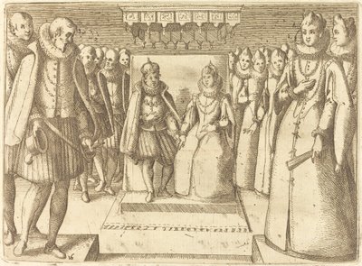 Meeting of Margaret of Austria and Philip III by Jacques Callot