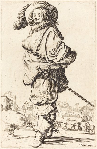 Noble Man with Fur Plastron by Jacques Callot