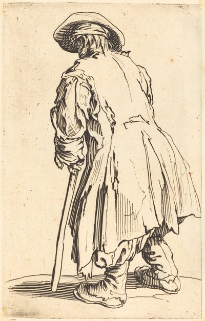 Old Beggar with One Crutch by Jacques Callot