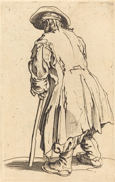 Old Beggar with One Crutch, c.1622 by Jacques Callot