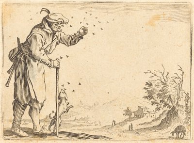 Peasant Attacked by Bees by Jacques Callot