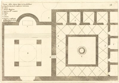 Plan of the Church near the House of Annas by Jacques Callot