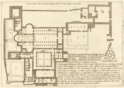 Plan of the Church of the Holy Nativity by Jacques Callot