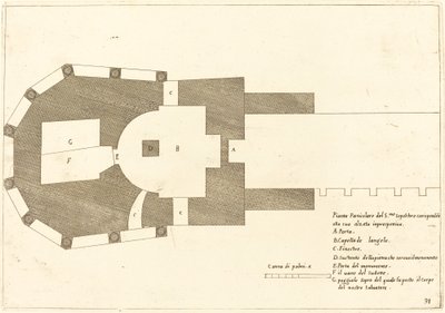 Plan of the Church of the Holy Sepulchre by Jacques Callot