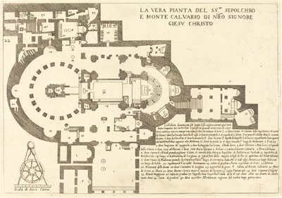 Plan of the Holy Sepulchre and Mount Calvary by Jacques Callot