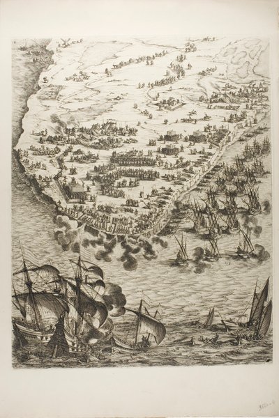 Plate Four from La Siège de la Rochelle by Jacques Callot