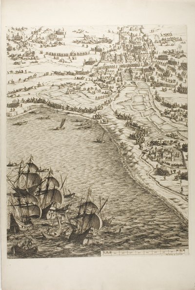 Plate Six from The Siege of La Rochelle by Jacques Callot