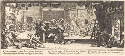 Plundering a Large Farmhouse by Jacques Callot