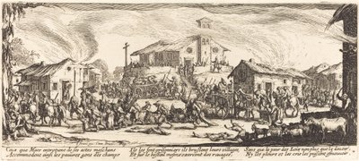 Plundering and Burning a Village by Jacques Callot