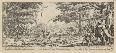 Revenge of the Peasants, Plate 17 from the Series "Horrors of War" by Jacques Callot