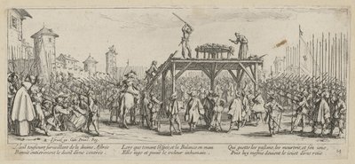 Wheel, Plate 14 of the Series "Horrors of War" by Jacques Callot