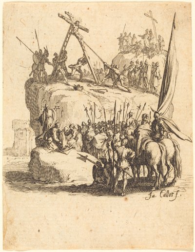 Raising of the Cross by Jacques Callot