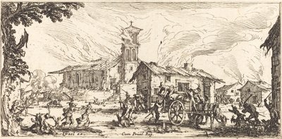 Ravaging and Burning a Village by Jacques Callot