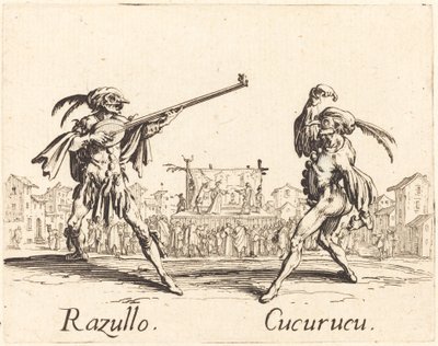 Razullo and Cucurucu by Jacques Callot