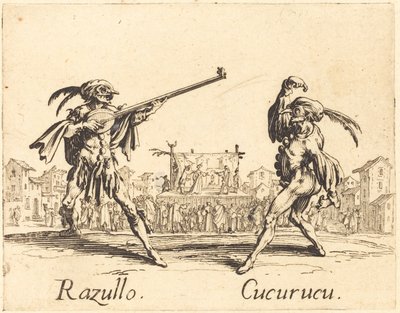 Razullo and Cucurucu by Jacques Callot