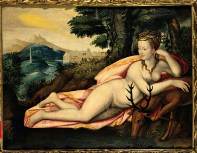 Representation of Diane de Poitiers (1499-1566) Lady of Breze, Duchess of Valentinois. Painting by Jacques Callot (1592-1635) 16th century by Jacques Callot