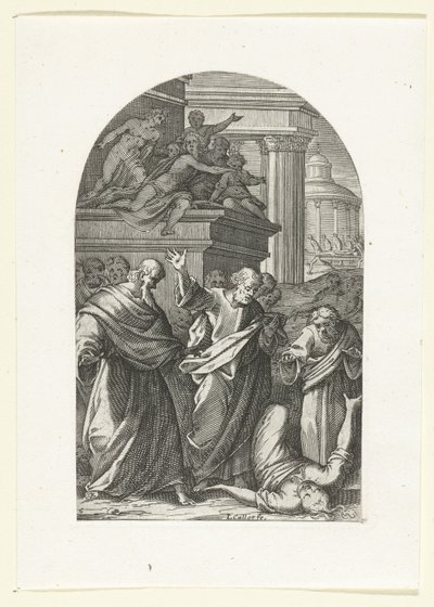 Sapphira Punished by Death (Paintings and Sculptures in Rome series) by Jacques Callot