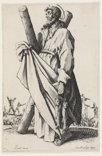 Saint Andrew (The Large Apostles) by Jacques Callot