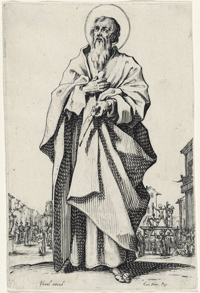 Saint Bartholomew (The Large Apostles) by Jacques Callot