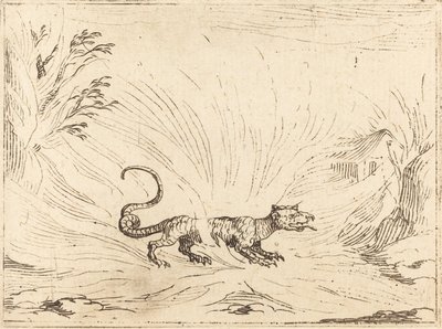 Salamander Surrounded by Flames by Jacques Callot