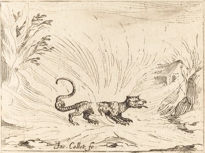 Salamander Surrounded by Flames by Jacques Callot