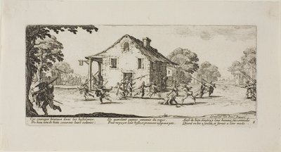 Scene of Pillage, plate four from The Miseries of War by Jacques Callot