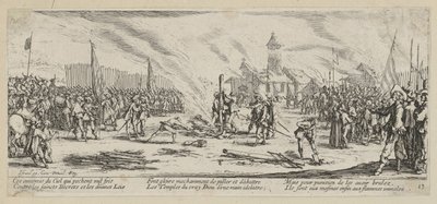 Stake, Plate 13 from the series "Horrors of War" by Jacques Callot