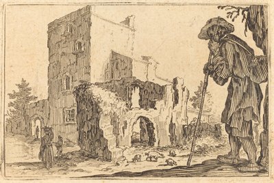 Shepherd and Ruins by Jacques Callot