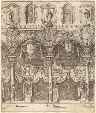 Side Aisle of San Lorenzo, Florence by Jacques Callot