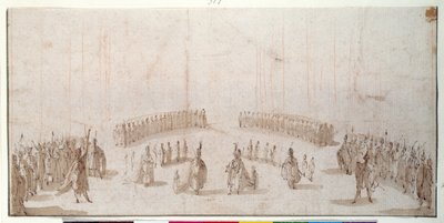 Sketch for the staging of groups of figures in 