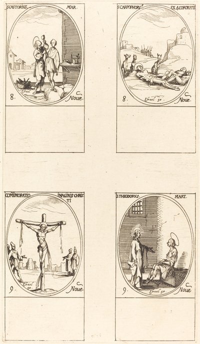 St. Castorius, St. Carpophorus & The Four Crowned Martyrs, Commemoration of the Image by Jacques Callot