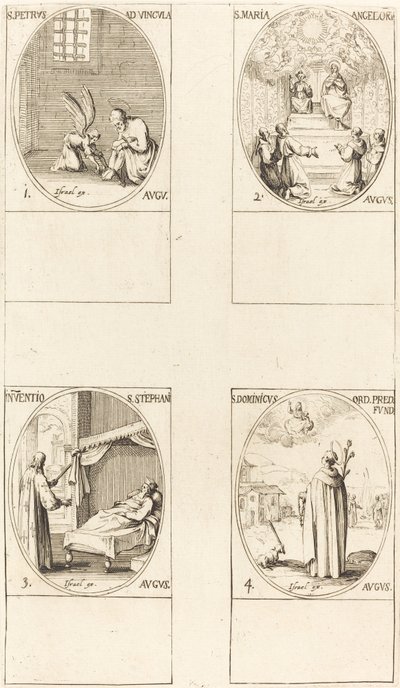 St. Peter, Apostle; St. Mary of Angels; Discovery of the Body of St. Stephen; St. Dom by Jacques Callot