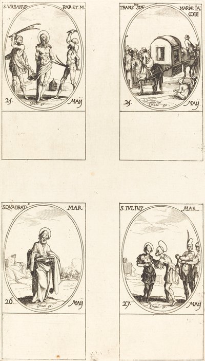 St. Urban, The Translation of St. Mary of James, St. Quadrat, St. Julius by Jacques Callot