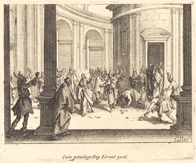 Stoning of Jesus by Jacques Callot