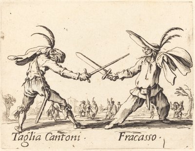 Taglia Cantoni and Fracasso by Jacques Callot