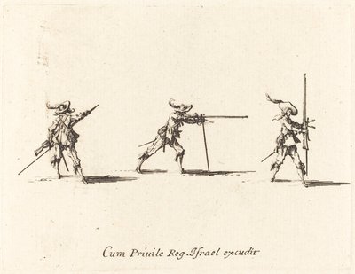 Taking the Firing Position with the Musket by Jacques Callot