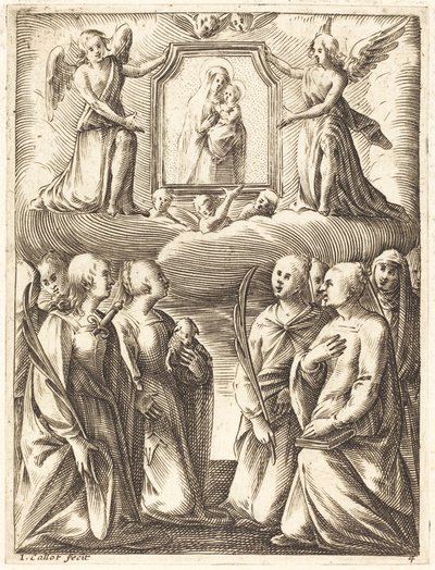 The Adoration of the Virgin and Child by Jacques Callot